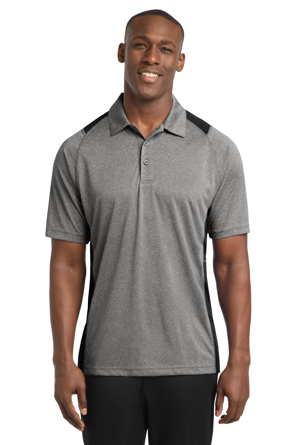 Sport-Tek® Heather Colorblock Contender™ Polo. ST665