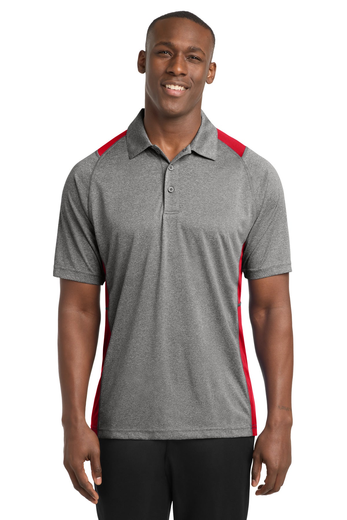 Sport-Tek® Heather Colorblock Contender™ Polo. ST665