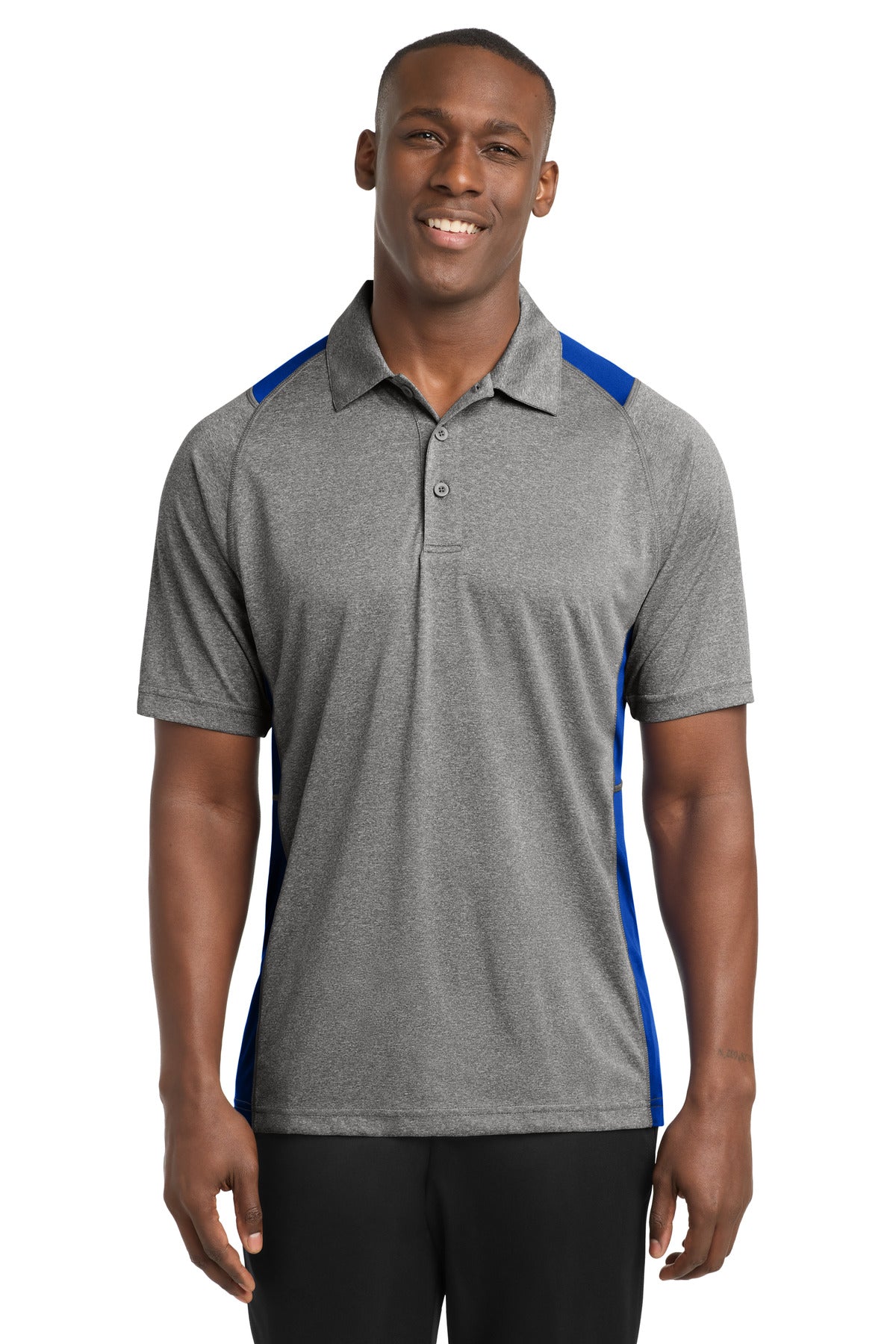 Sport-Tek® Heather Colorblock Contender™ Polo. ST665