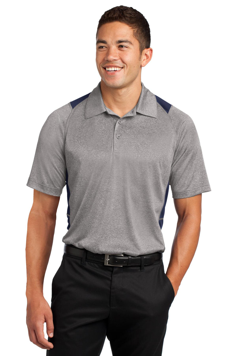 Sport-Tek® Heather Colorblock Contender® Polo. ST665