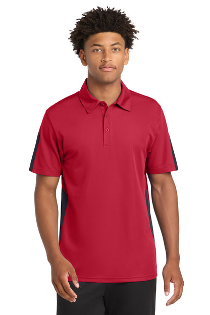 Sport-Tek® PosiCharge® Active Textured Colorblock Polo. ST695