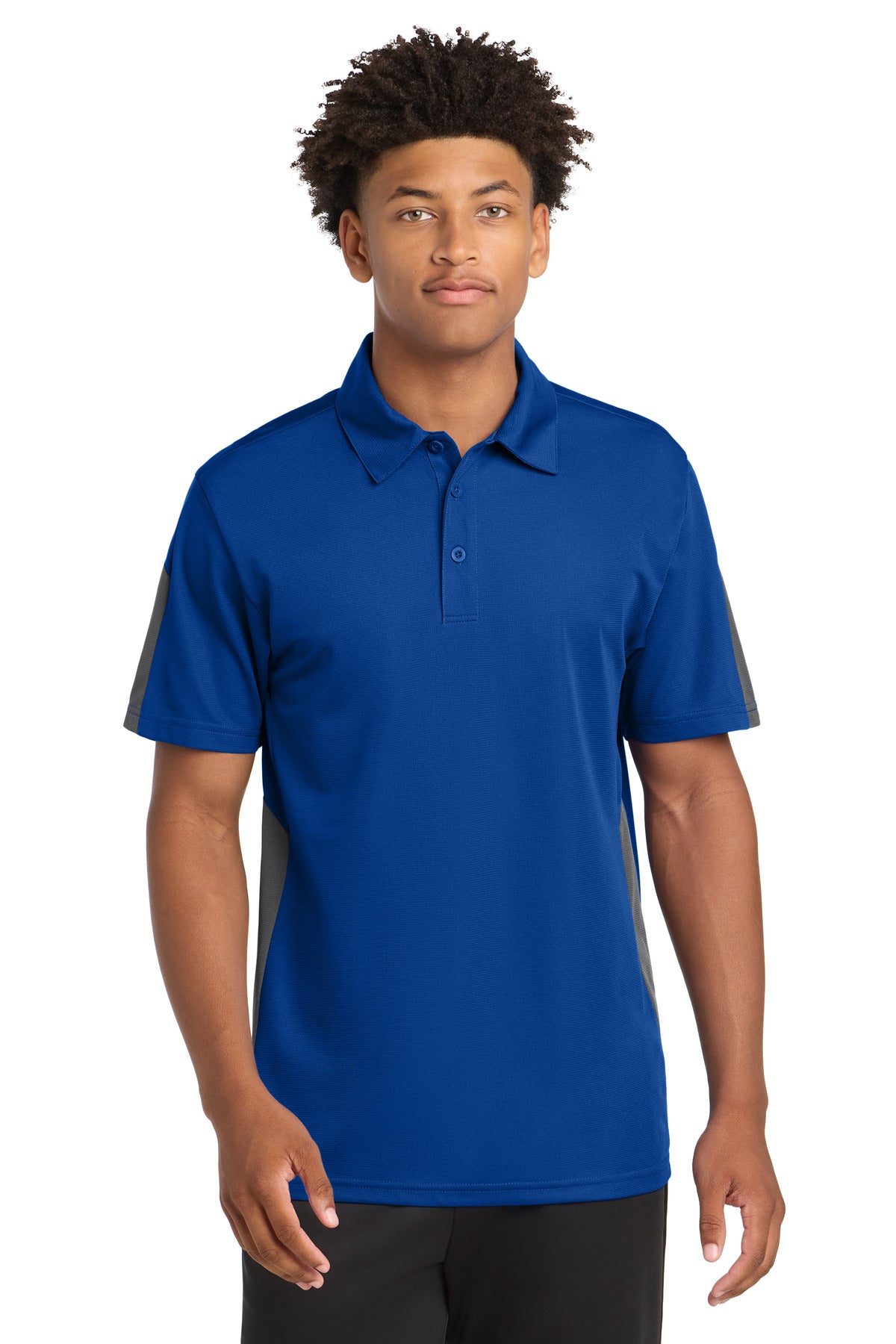 Sport-Tek® PosiCharge® Active Textured Colorblock Polo. ST695