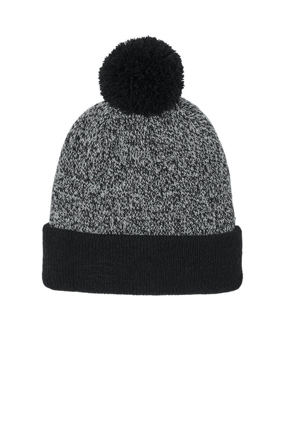 Sport-Tek® Halftime Heather Pom Beanie STC68