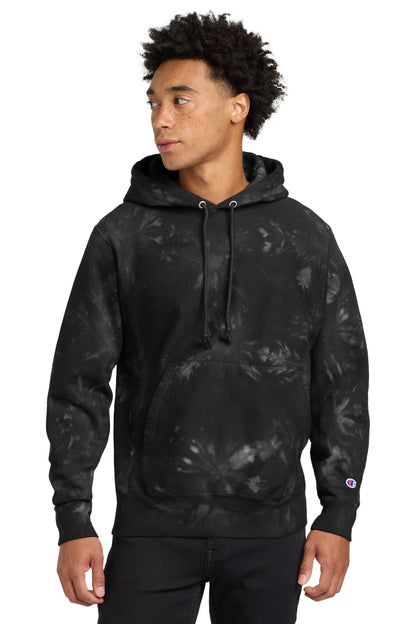Champion ® Reverse Weave ® Scrunch-Dye Tie-Dye Hooded Sweatshirt. TDS101
