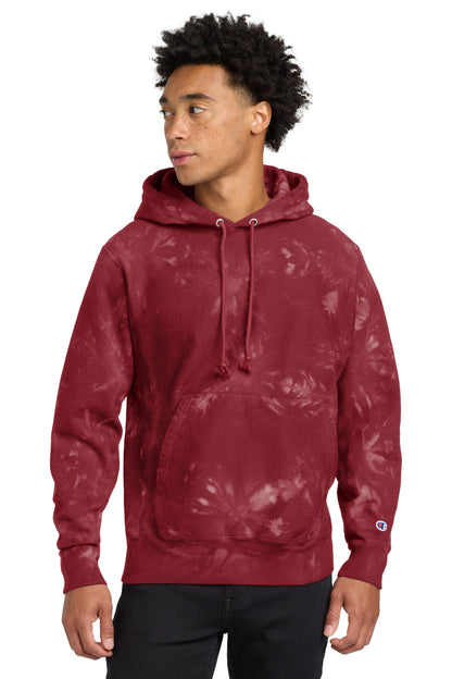 Champion ® Reverse Weave ® Scrunch-Dye Tie-Dye Hooded Sweatshirt. TDS101