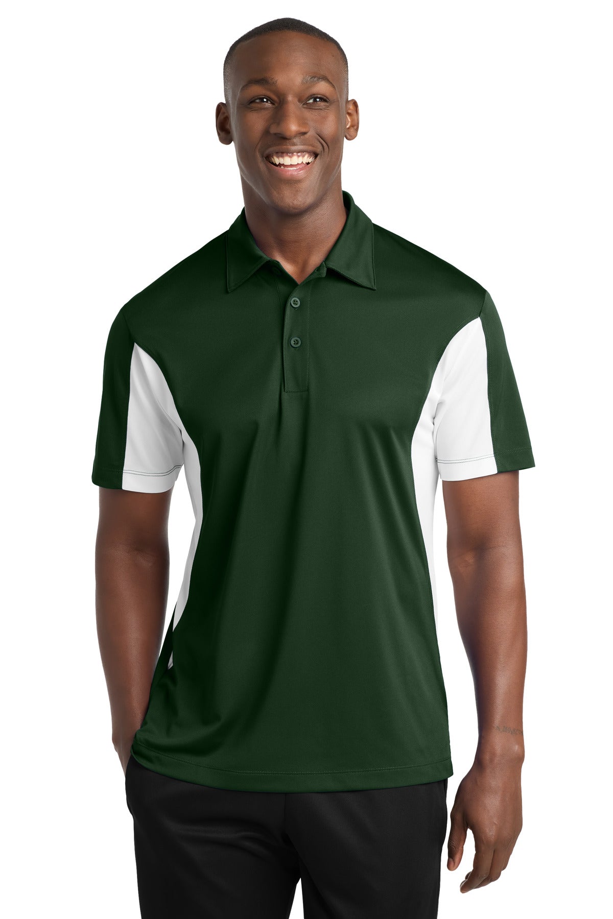 Sport-Tek® Tall Side Blocked Micropique Sport-Wick® Polo. TST655