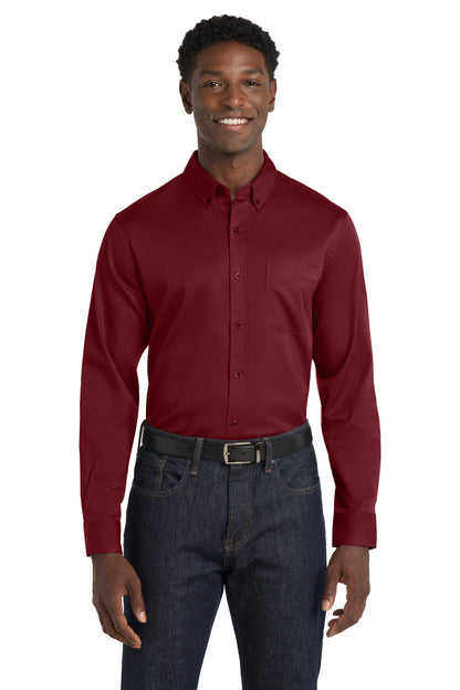 Port Authority® Long Sleeve SuperPro React™ Twill Shirt. W808