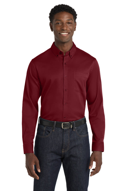 Port Authority® Long Sleeve SuperPro React™ Twill Shirt. W808