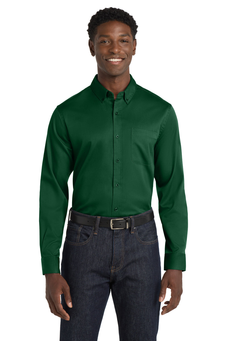 Port Authority® Long Sleeve SuperPro React® Twill Shirt. W808
