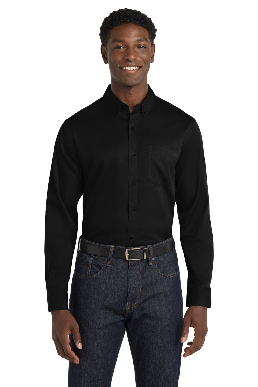 Port Authority® Long Sleeve SuperPro React® Twill Shirt. W808