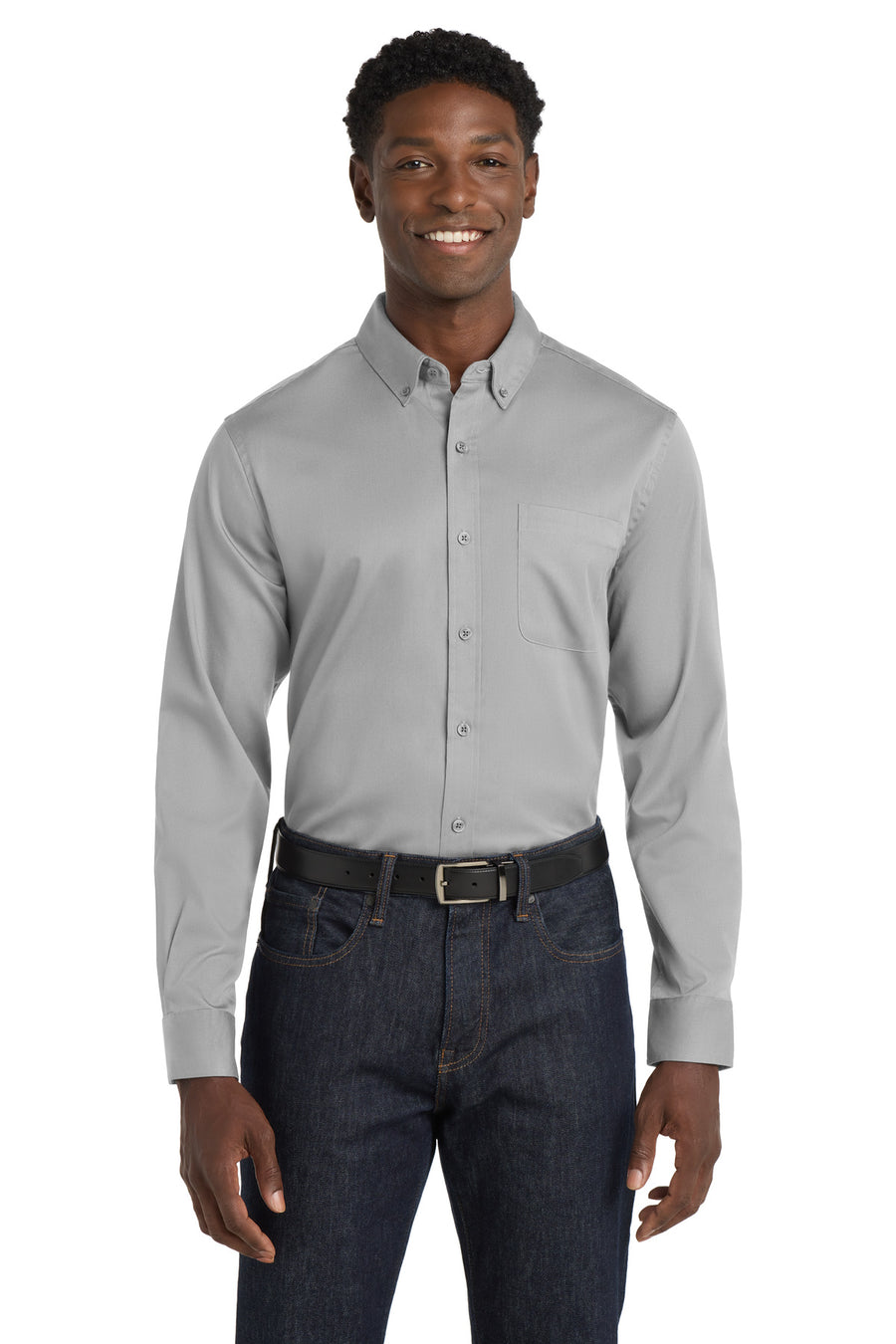 Port Authority® Long Sleeve SuperPro React® Twill Shirt. W808