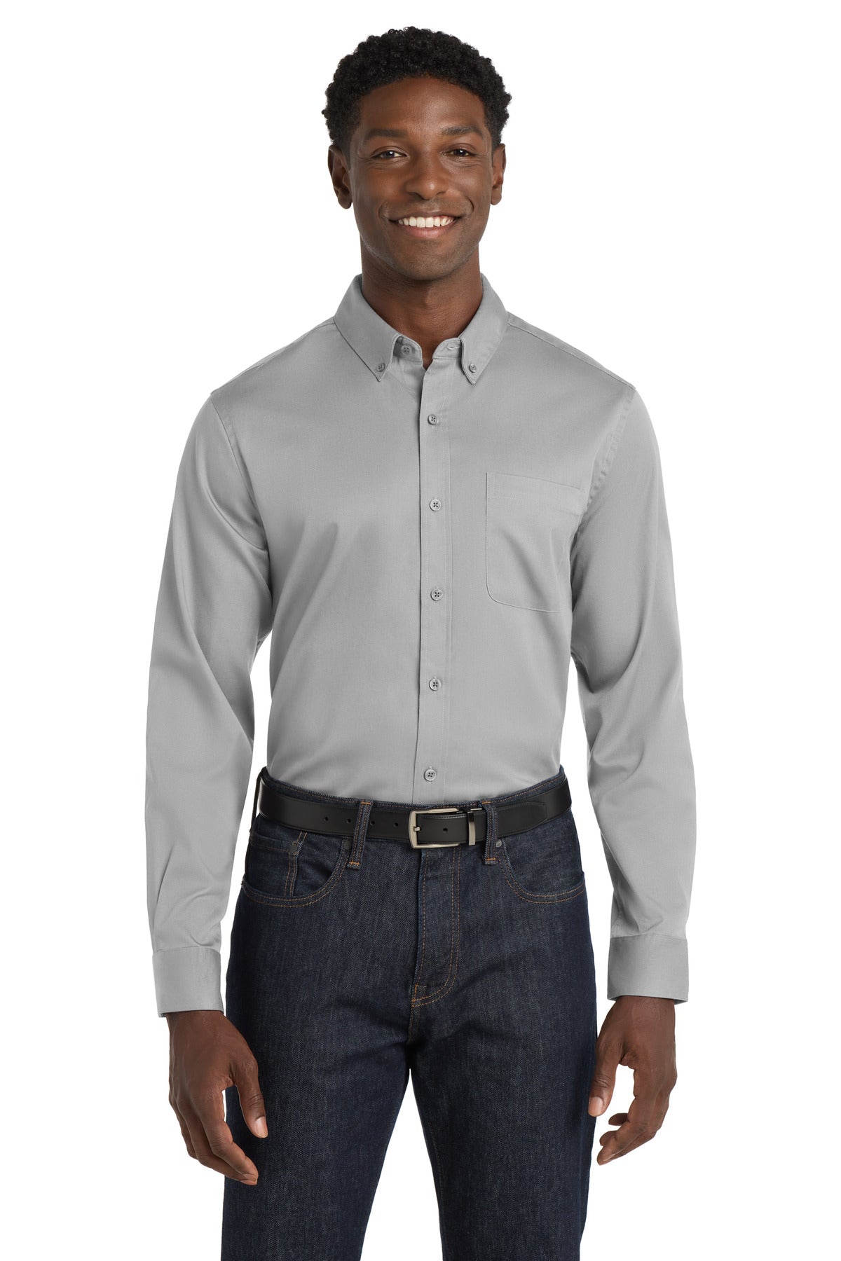 Port Authority® Long Sleeve SuperPro React™ Twill Shirt. W808