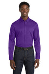 Port Authority® Long Sleeve SuperPro React® Twill Shirt. W808
