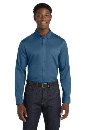 Port Authority® Long Sleeve SuperPro React® Twill Shirt. W808