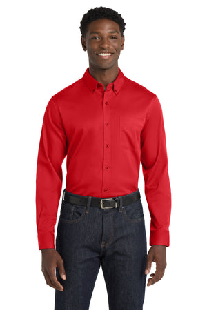 Port Authority® Long Sleeve SuperPro React® Twill Shirt. W808