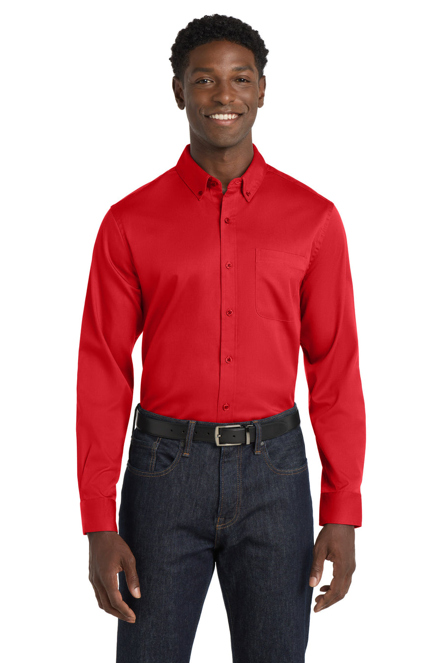 Port Authority® Long Sleeve SuperPro React® Twill Shirt. W808