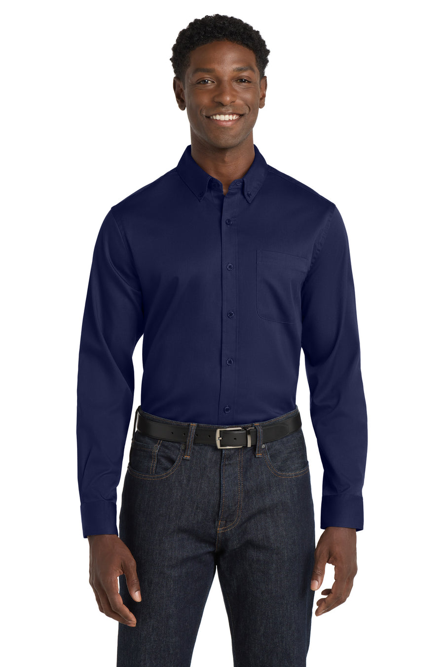 Port Authority® Long Sleeve SuperPro React® Twill Shirt. W808