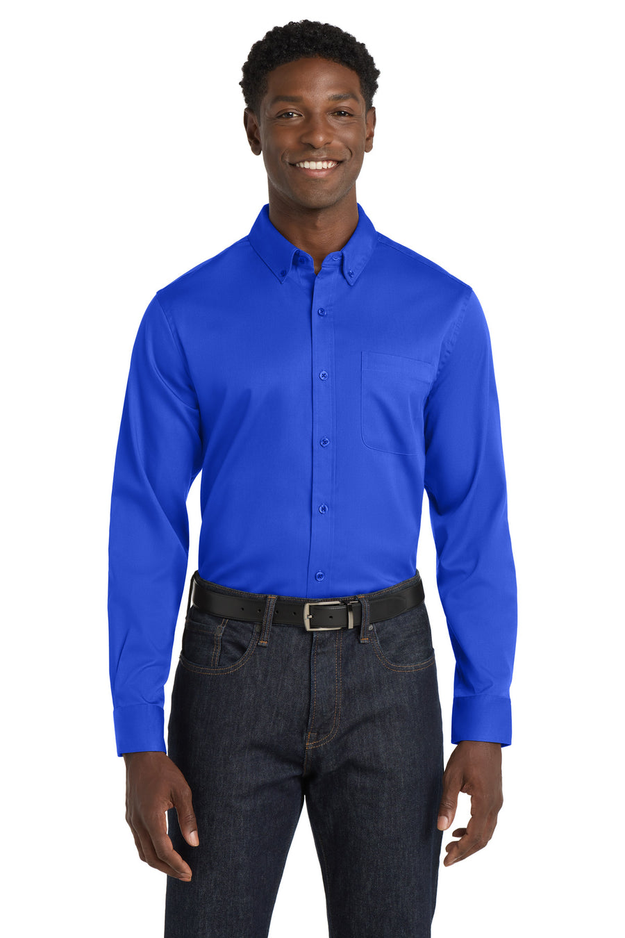Port Authority® Long Sleeve SuperPro React® Twill Shirt. W808