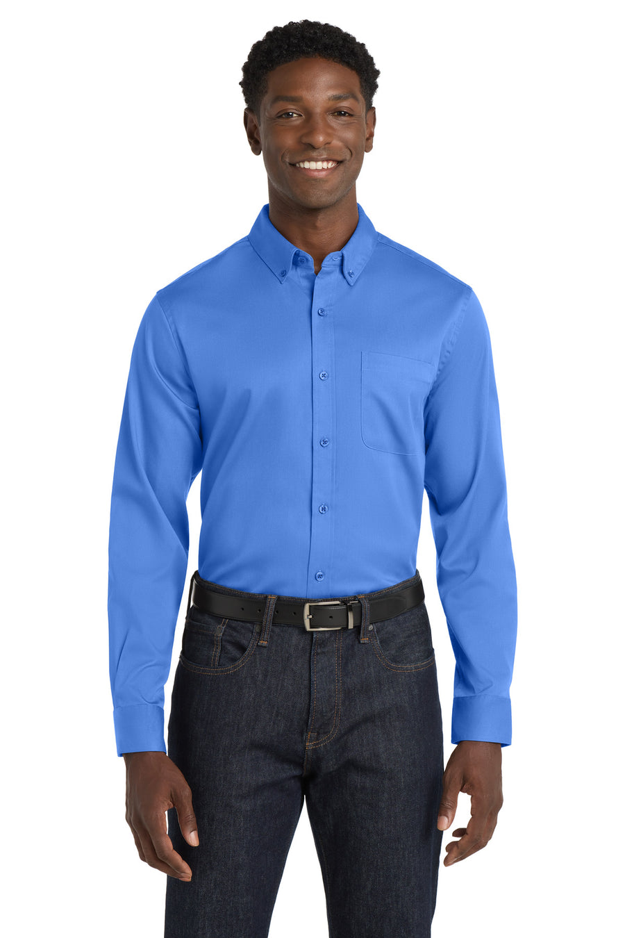 Port Authority® Long Sleeve SuperPro React® Twill Shirt. W808