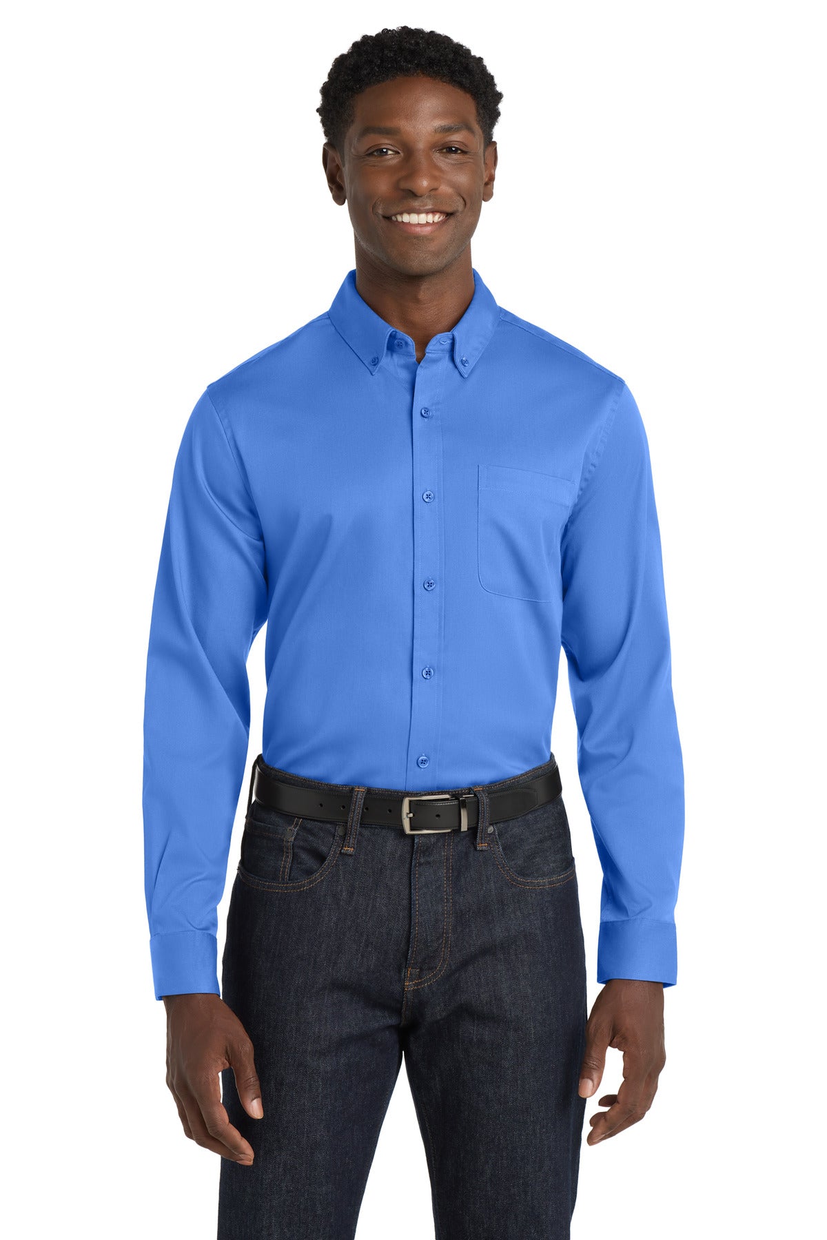 Port Authority® Long Sleeve SuperPro React™ Twill Shirt. W808