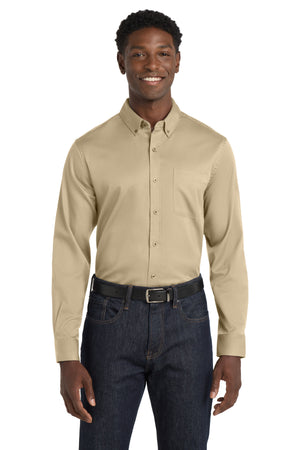 Port Authority® Long Sleeve SuperPro React® Twill Shirt. W808