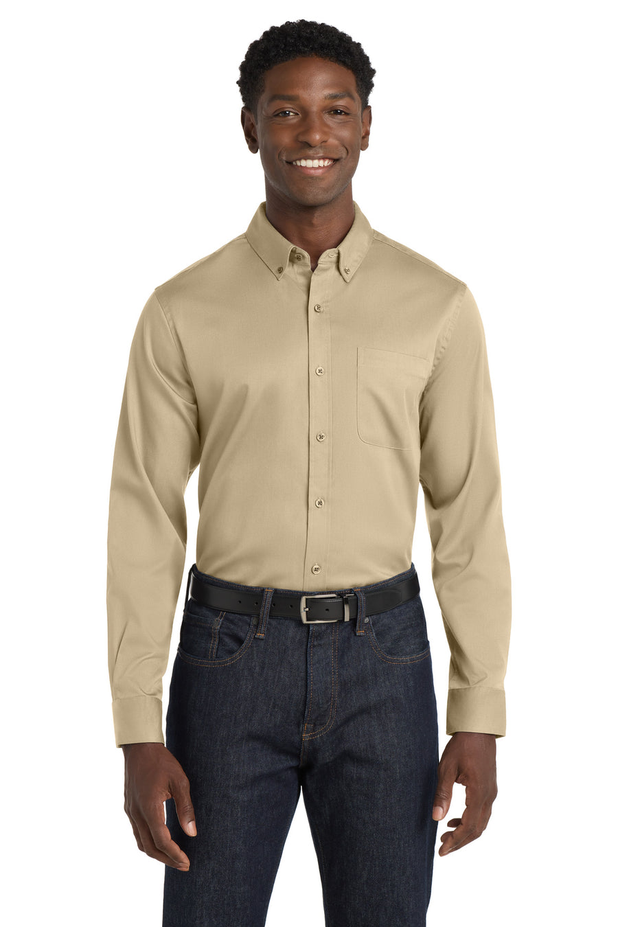 Port Authority® Long Sleeve SuperPro React® Twill Shirt. W808