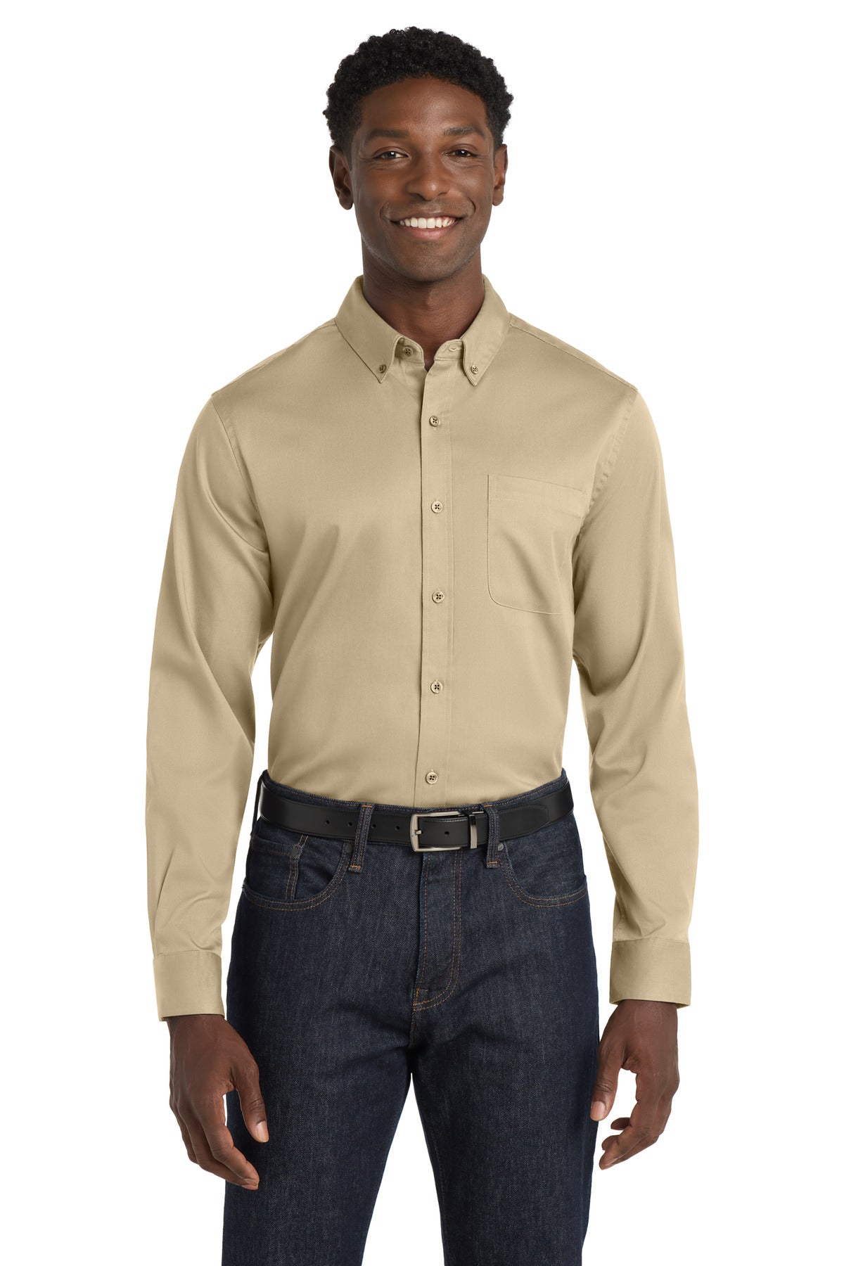 Port Authority® Long Sleeve SuperPro React™ Twill Shirt. W808