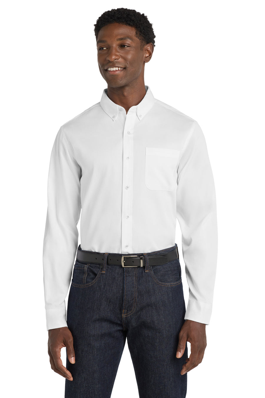 Port Authority® Long Sleeve SuperPro React® Twill Shirt. W808