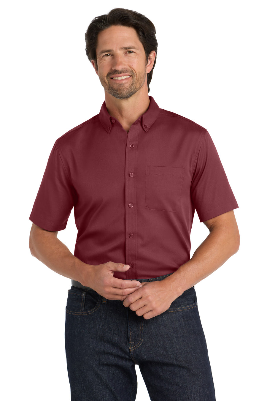 Port Authority® Short Sleeve SuperPro React® Twill Shirt. W809