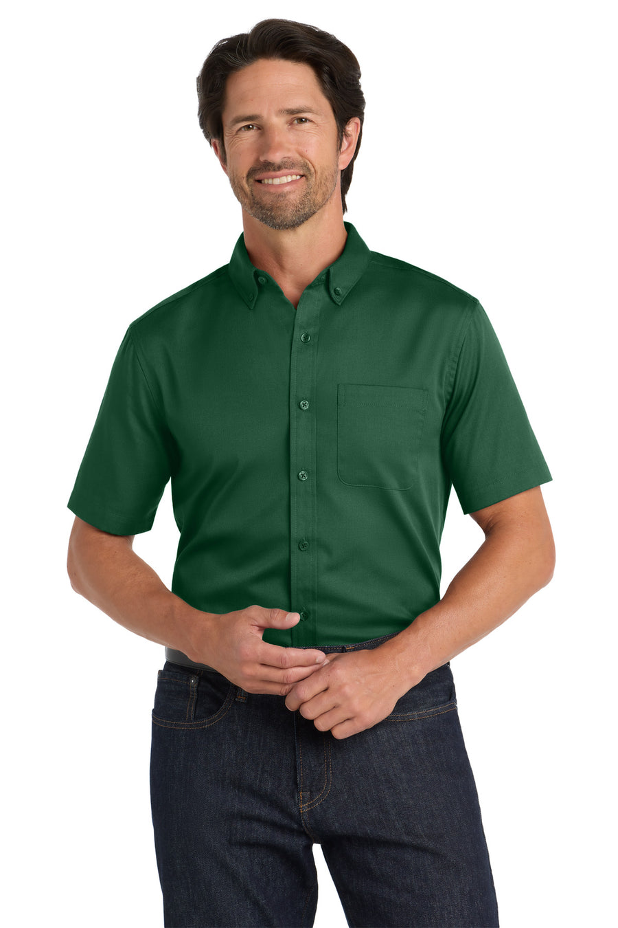 Port Authority® Short Sleeve SuperPro React® Twill Shirt. W809