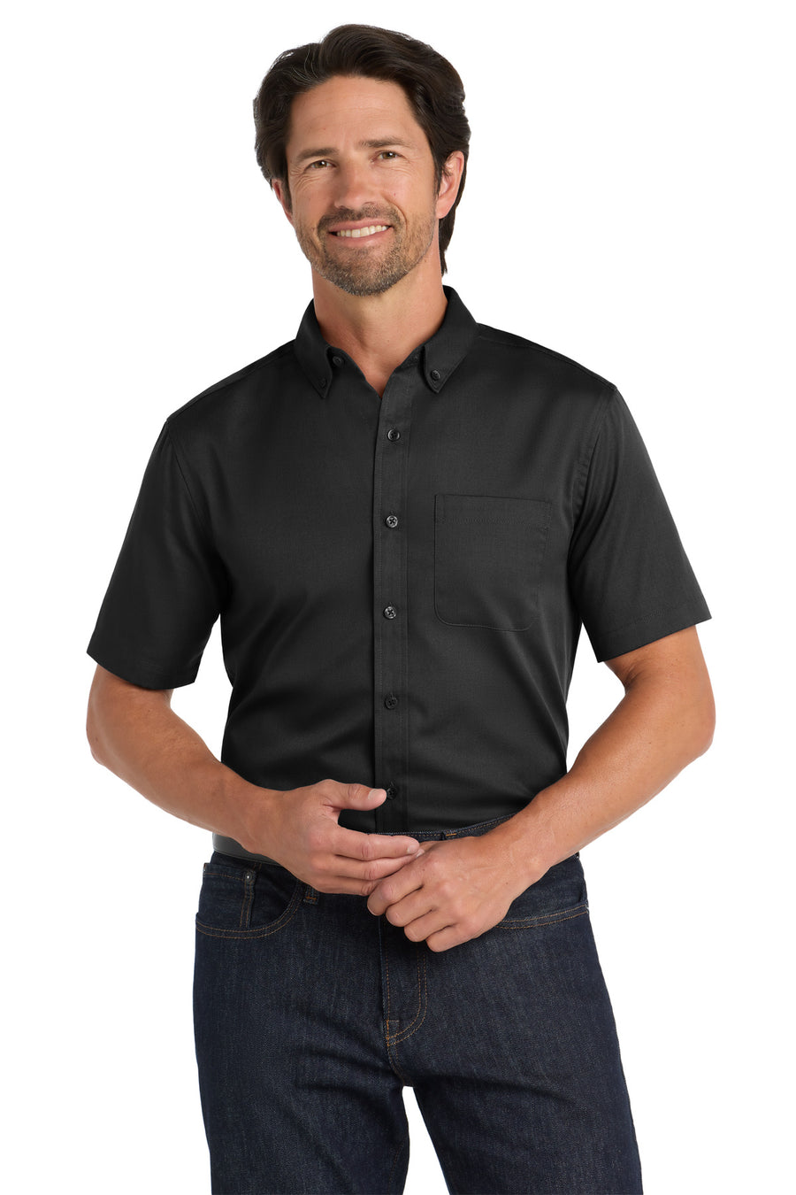 Port Authority® Short Sleeve SuperPro React® Twill Shirt. W809