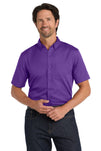 Port Authority® Short Sleeve SuperPro React® Twill Shirt. W809