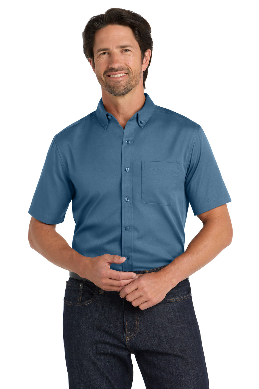 Port Authority® Short Sleeve SuperPro React® Twill Shirt. W809