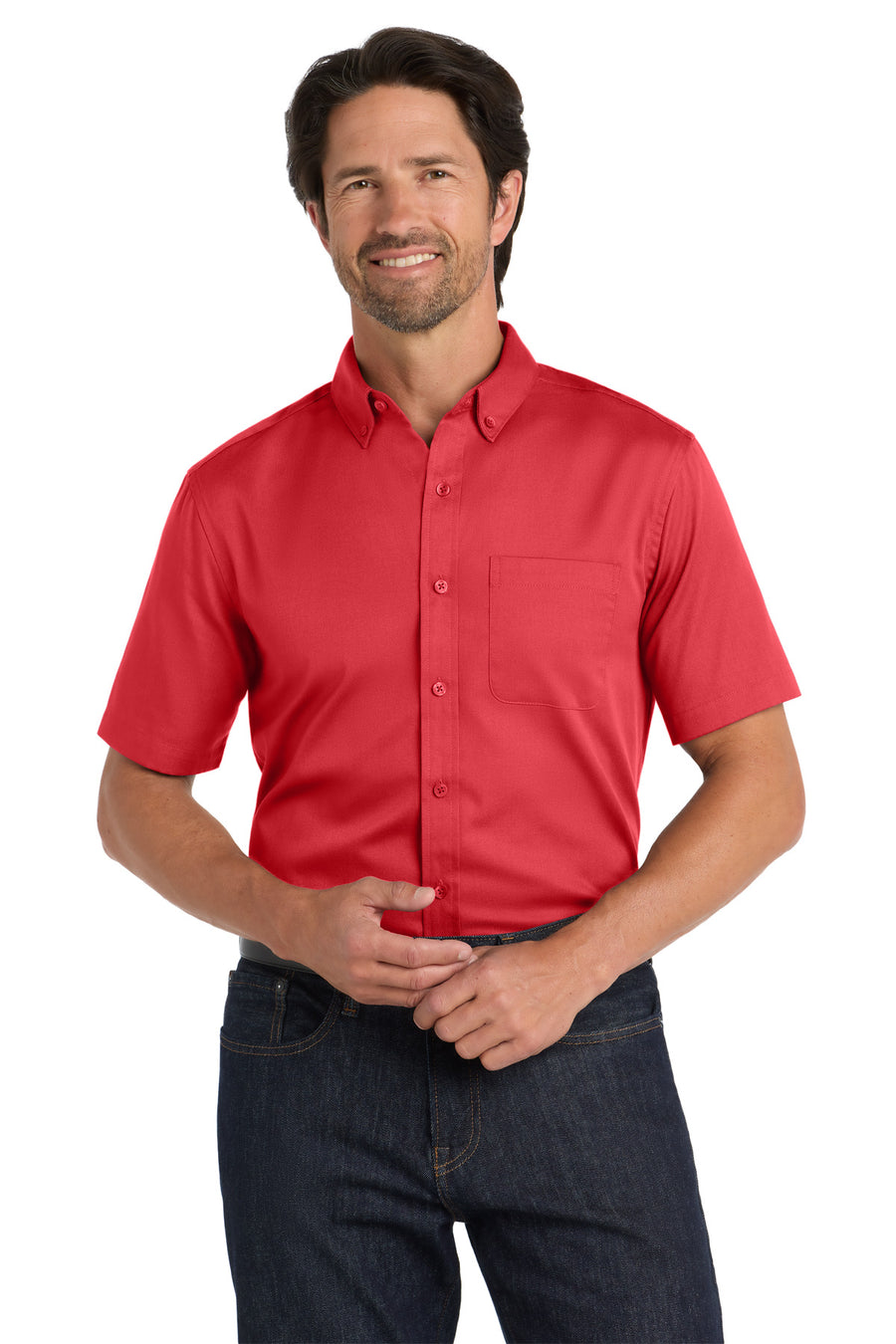 Port Authority® Short Sleeve SuperPro React® Twill Shirt. W809