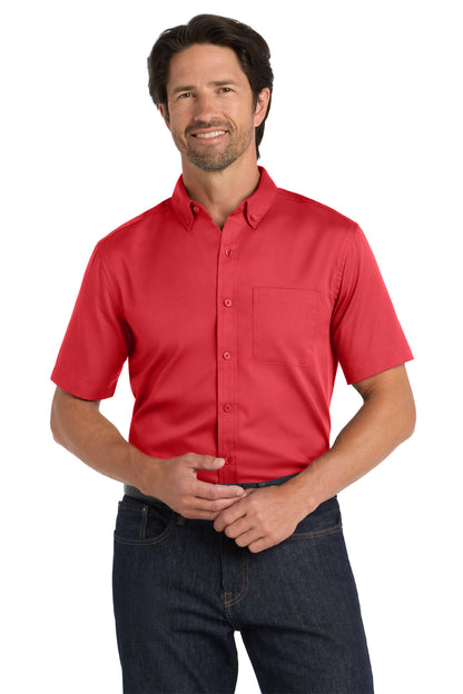 Port Authority® Short Sleeve SuperPro React™ Twill Shirt. W809