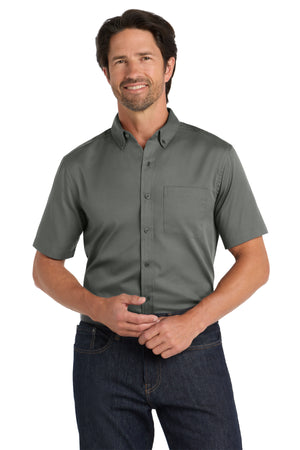 Port Authority® Short Sleeve SuperPro React® Twill Shirt. W809