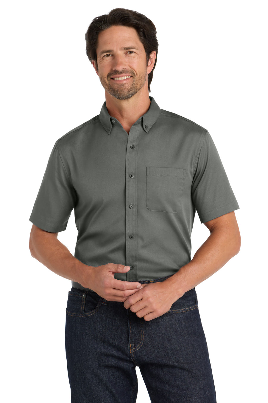 Port Authority® Short Sleeve SuperPro React® Twill Shirt. W809