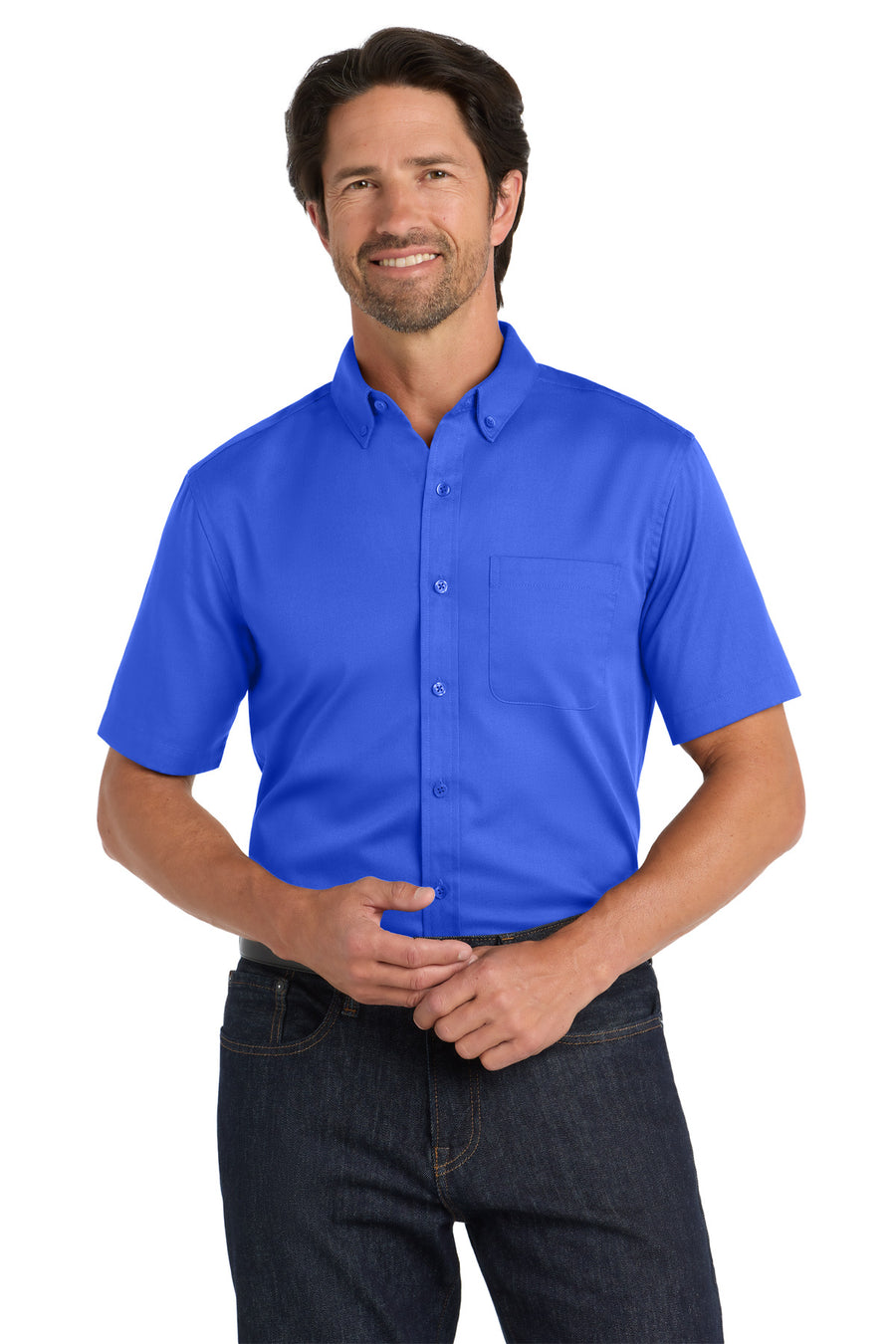 Port Authority® Short Sleeve SuperPro React® Twill Shirt. W809