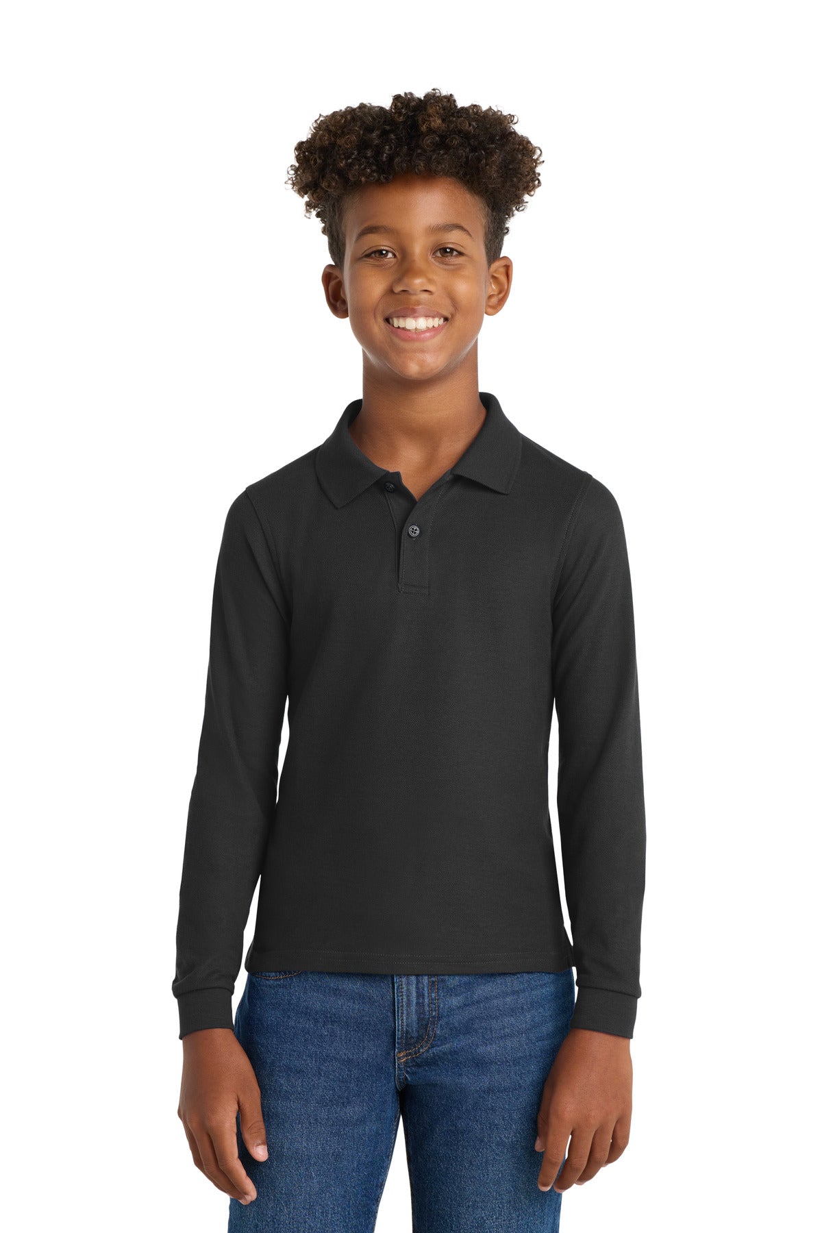 Port Authority® Youth Long Sleeve Silk Touch™ Polo.  Y500LS