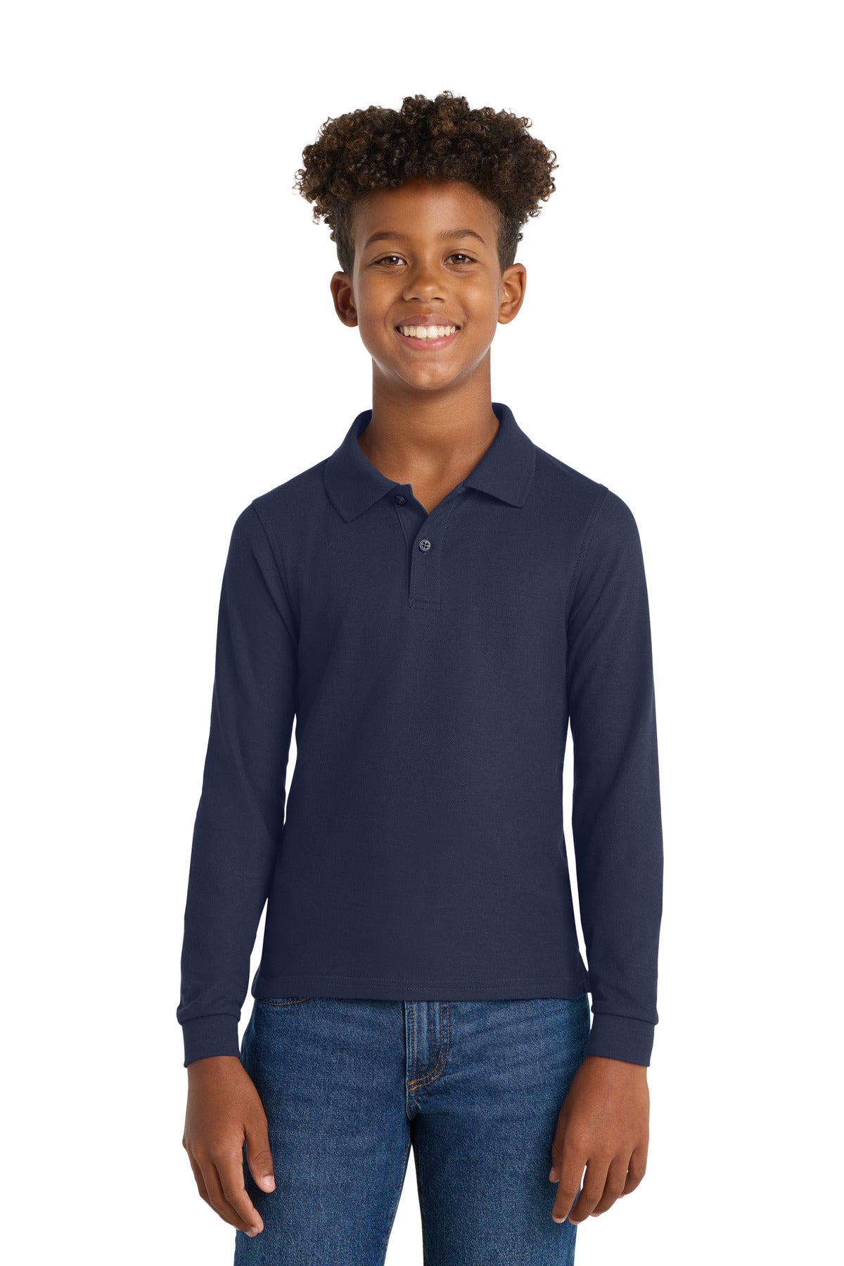 Port Authority® Youth Long Sleeve Silk Touch™ Polo.  Y500LS