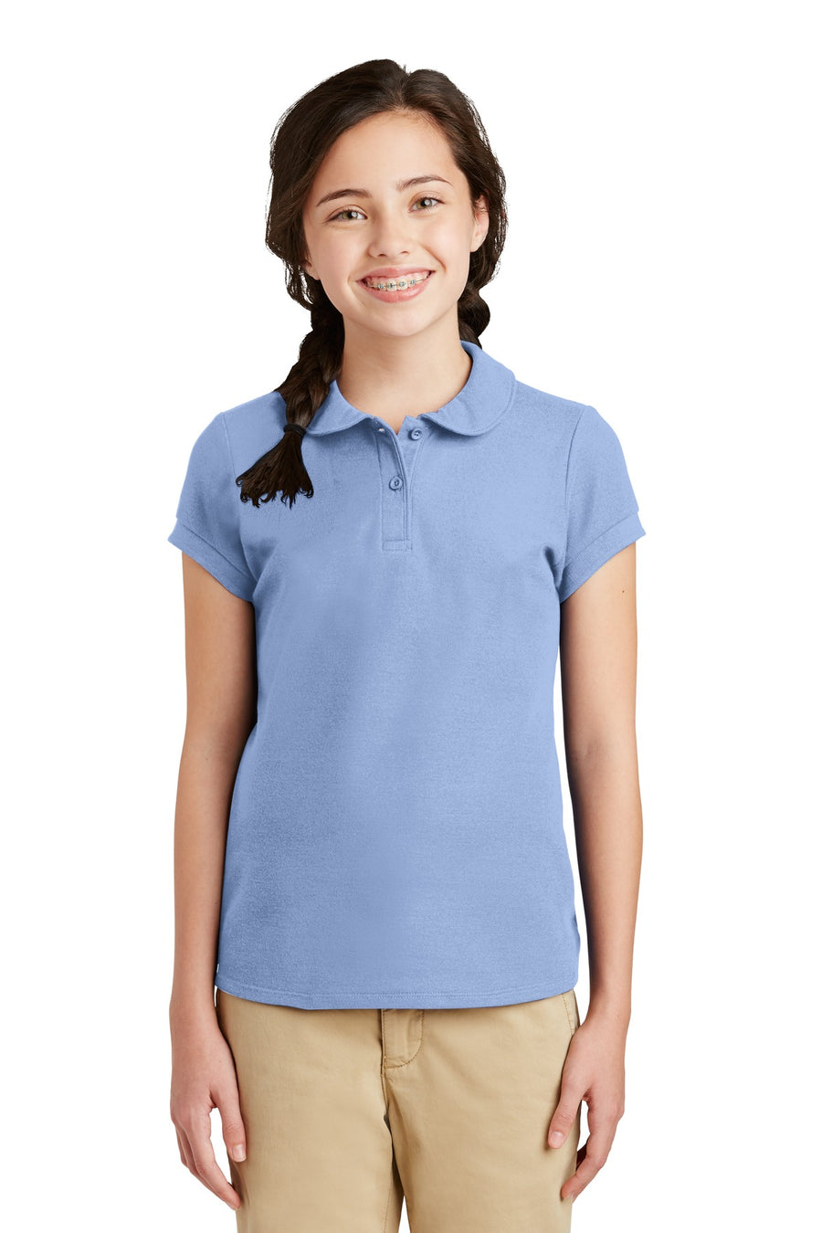 Port Authority® Girls Silk Touch® Peter Pan Collar Polo. YG503