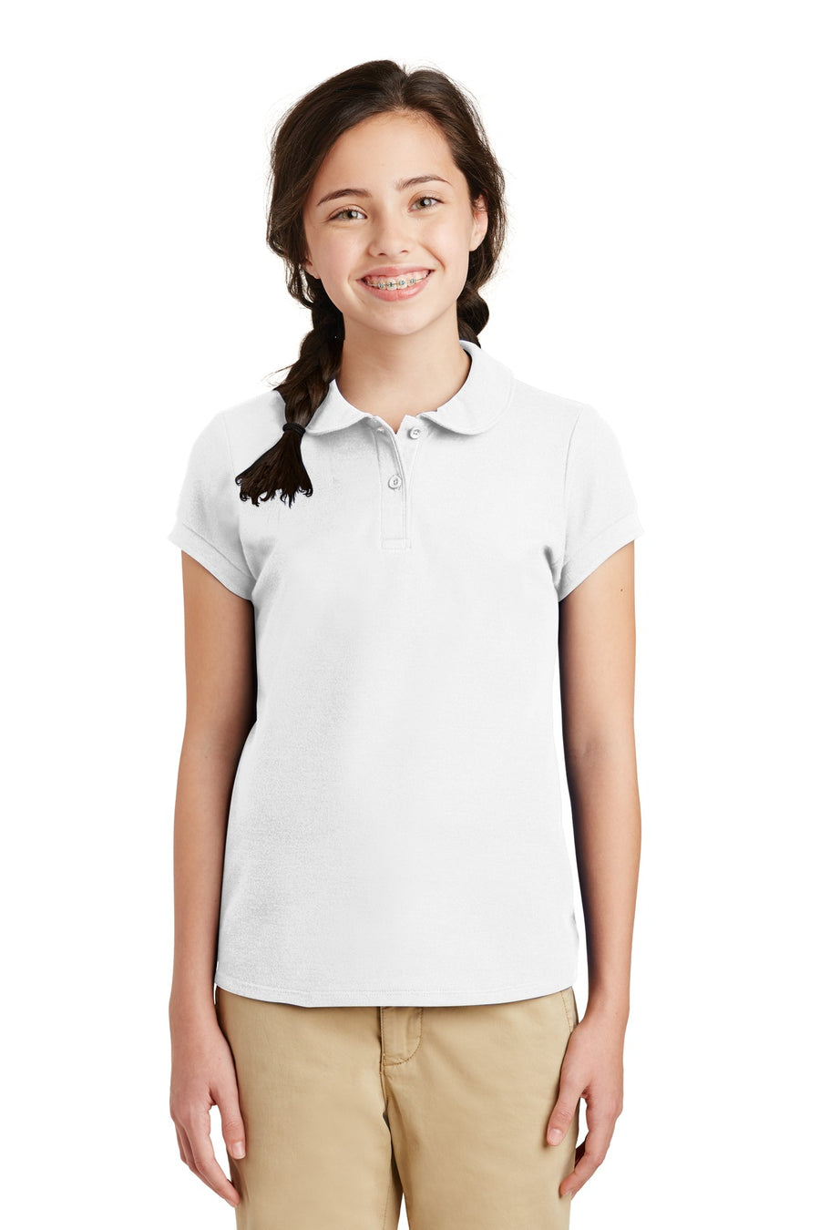 Port Authority® Girls Silk Touch® Peter Pan Collar Polo. YG503