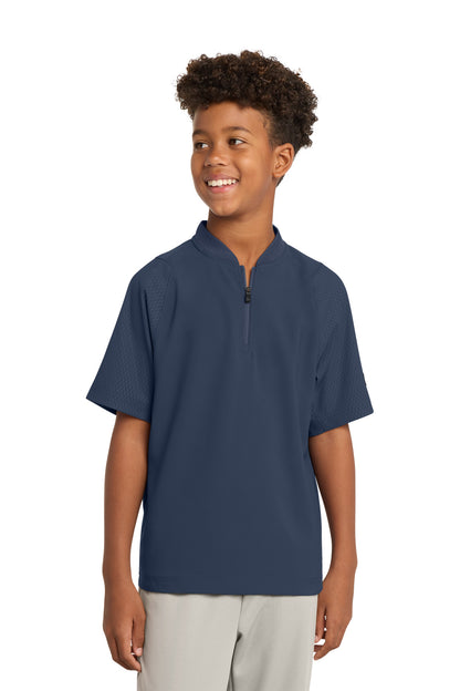 New Era ® Youth Cage Short Sleeve 1/4-Zip Jacket. YNEA600