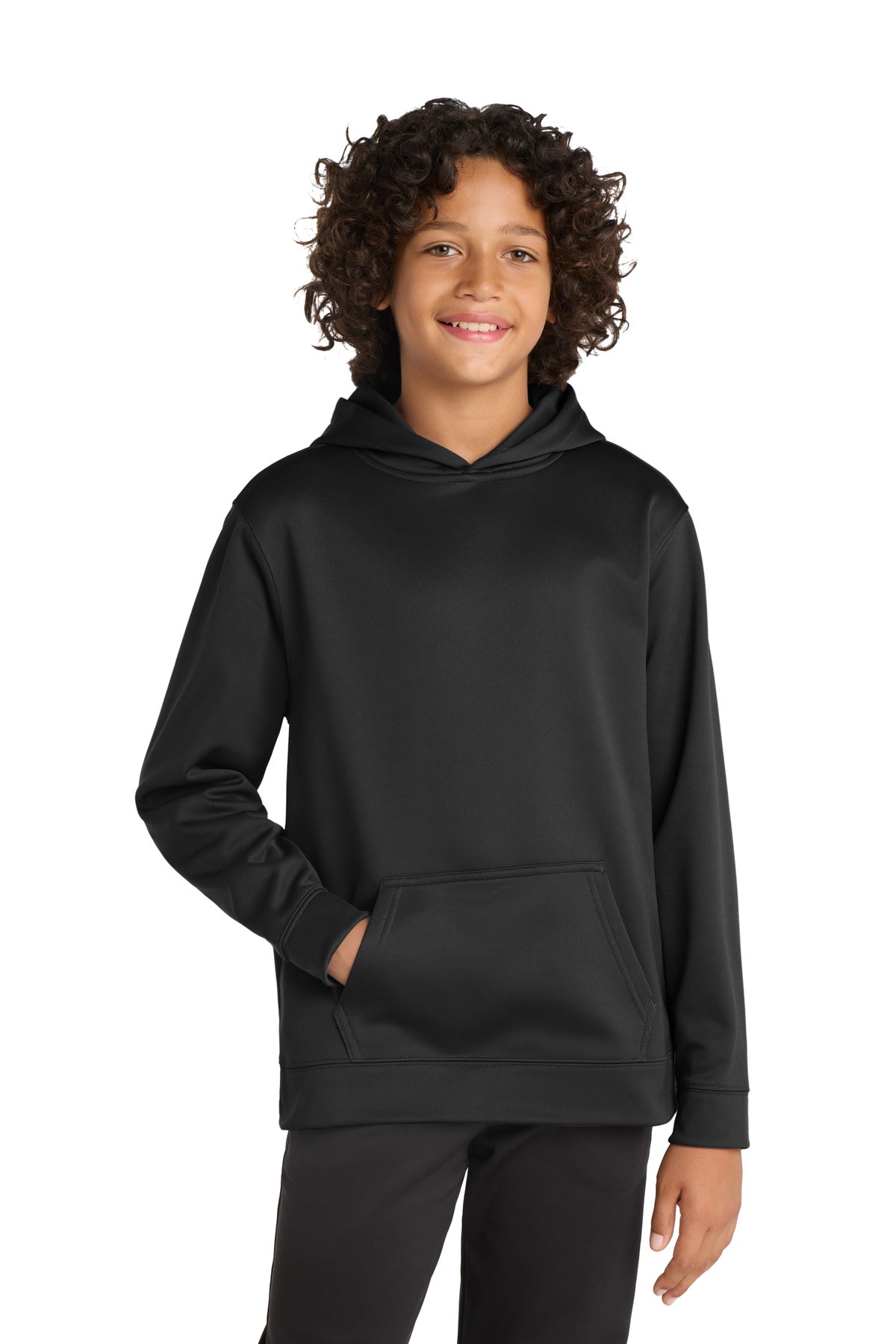 Sport-Tek® Youth Sport-Wick® Fleece Hooded Pullover. YST244
