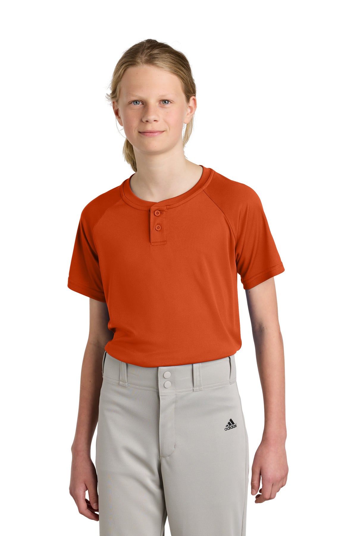 Sport-Tek® Youth PosiCharge® Competitor™ 2-Button Henley YST359