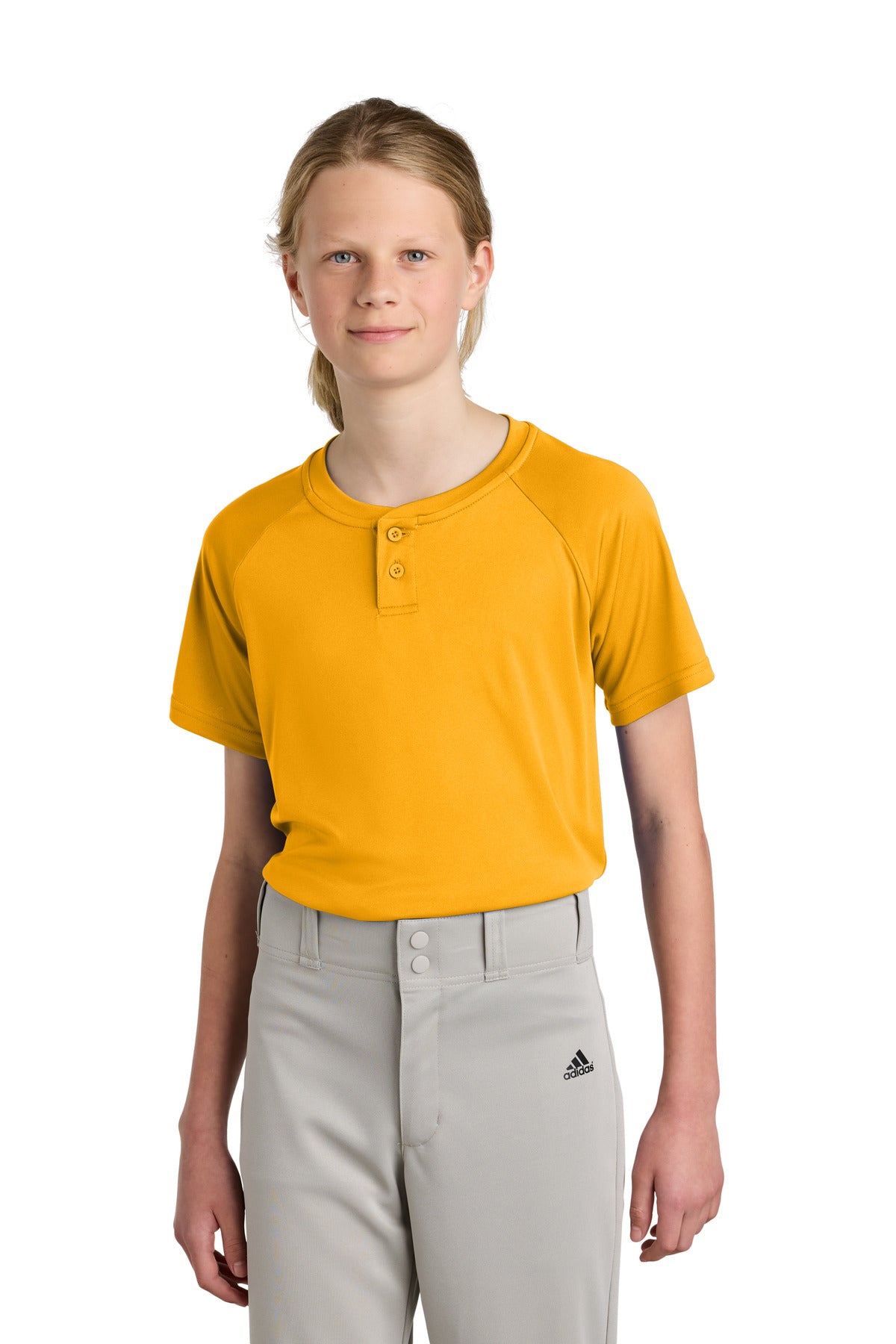 Sport-Tek® Youth PosiCharge® Competitor™ 2-Button Henley YST359