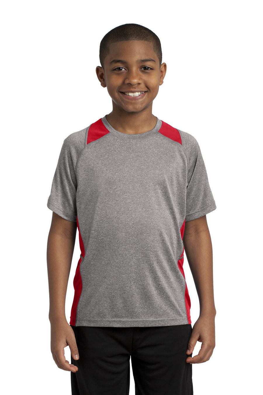 Sport-Tek® Youth Heather Colorblock Contender® Tee. YST361