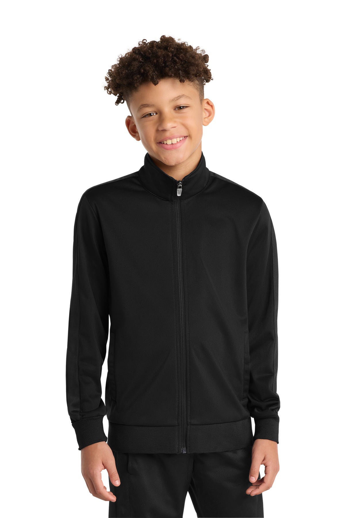 Sport-Tek ® Youth Tricot Sleeve Stripe Track Jacket. YST94