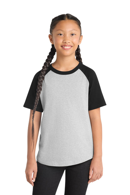 Sport-Tek® Youth Short Sleeve Colorblock Raglan Jersey. YT201