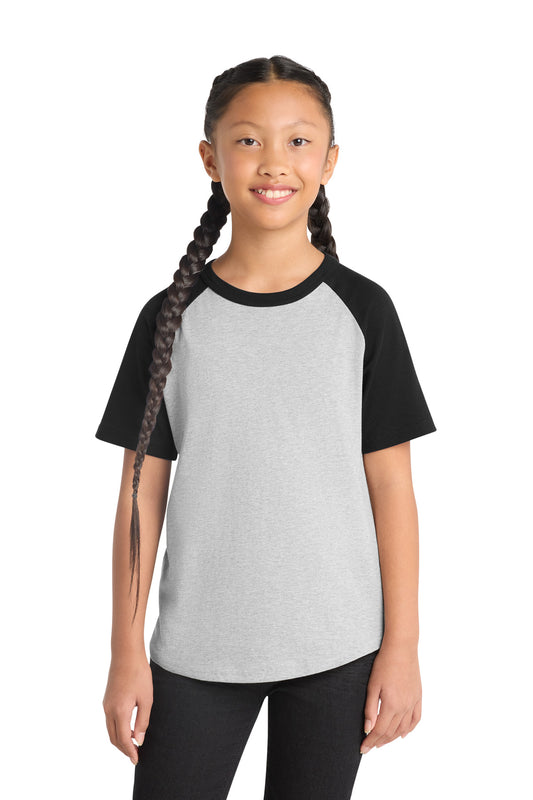 Sport-Tek® Youth Short Sleeve Colorblock Raglan Jersey. YT201